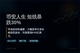 币安人生短线暴跌30%，市值6.63亿美元
