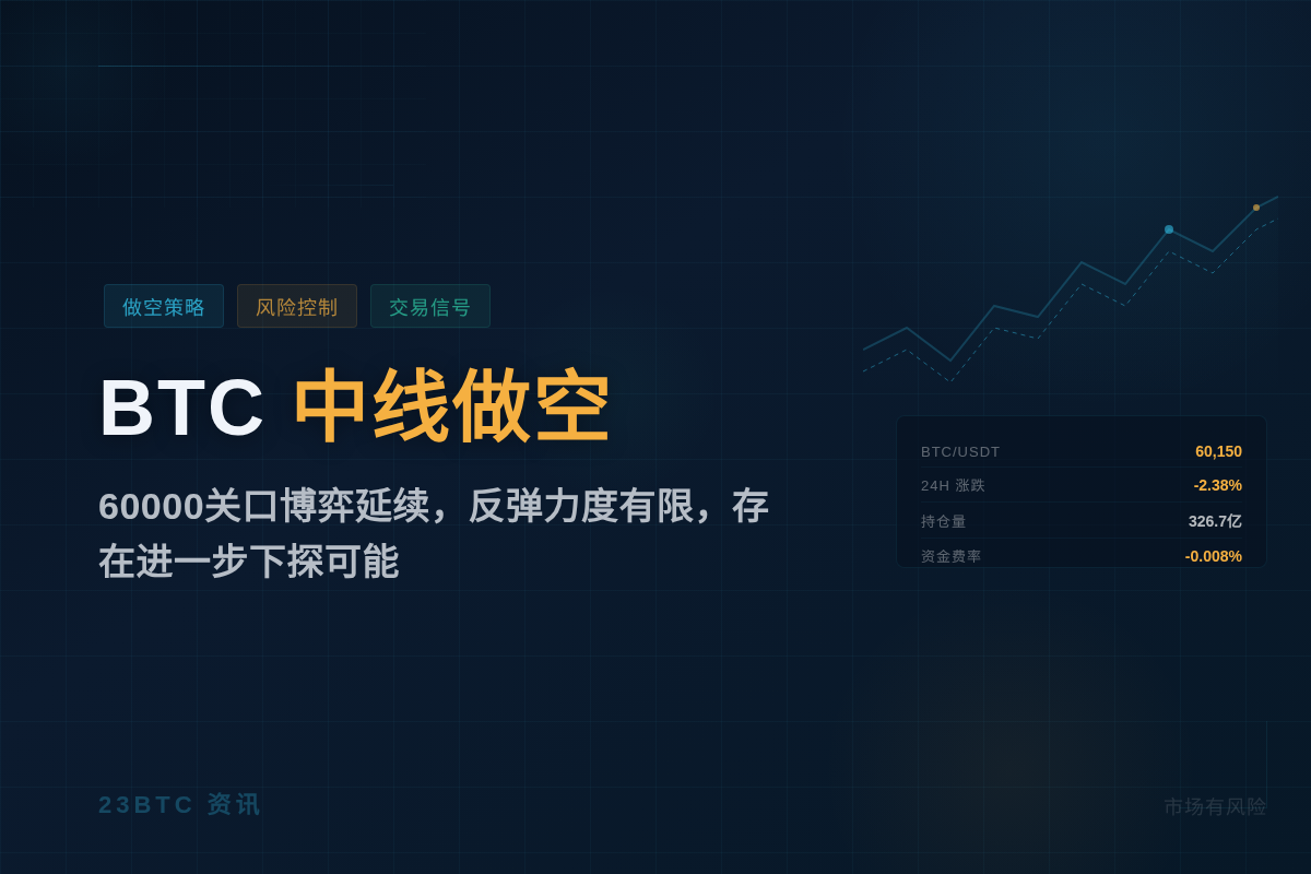 BTC中线做空