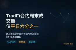 TradFi合约周末成交量仅平日六分之一