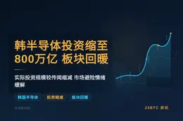 韩半导体投资缩至800万亿 板块回暖