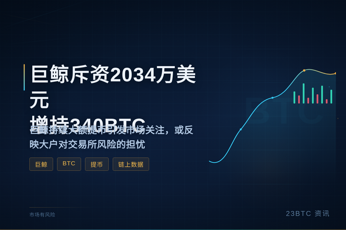 巨鲸斥资2034万美元增持340BTC