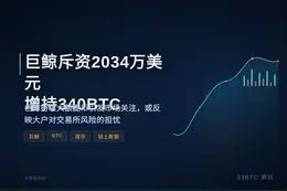 巨鲸斥资2034万美元增持340BTC