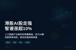 港股AI股走强，智谱涨超10%