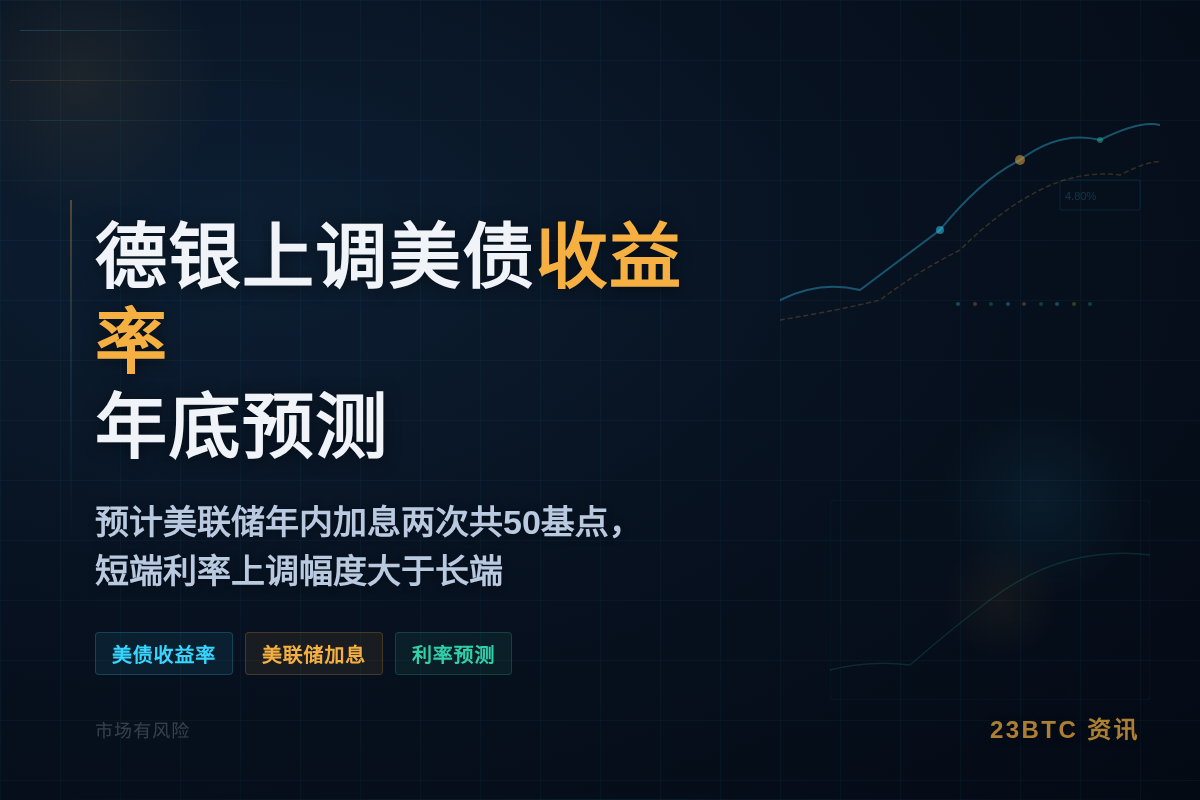德银修正两年/十年期美债年底预测