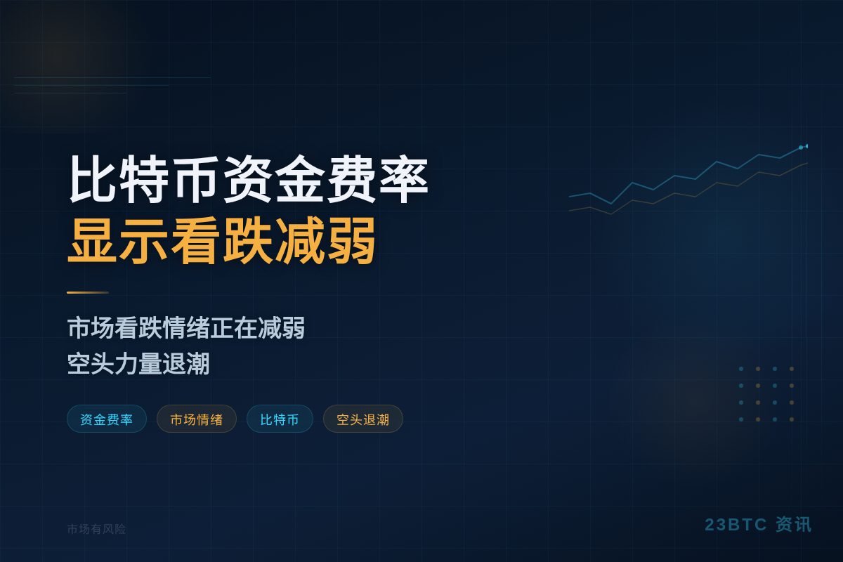 比特币资金费率显示看跌减弱