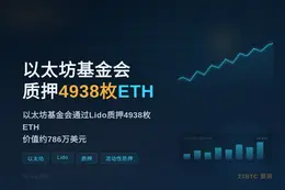 以太坊基金会质押4938枚ETH