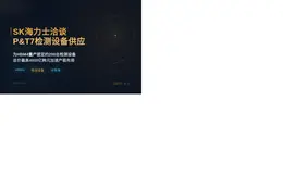 SK海力士洽谈P&T7检测设备供应