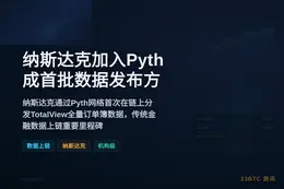 纳斯达克加入Pyth，成首批数据发布方