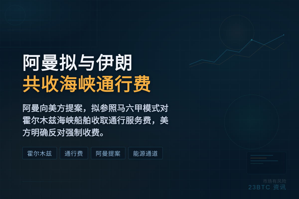 阿曼拟与伊朗共收海峡通行费