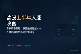 欧股上半年大涨收官