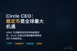Circle CEO：稳定币是全球最大机遇