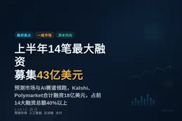 2026上半年14笔最大融资募集43亿美元