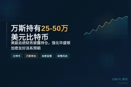 美副总统万斯持有25-50万美元比特币