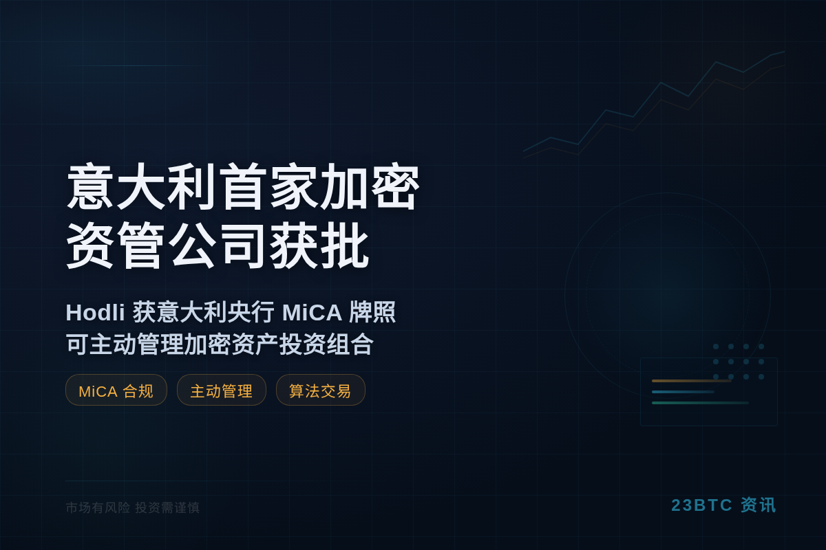 意大利首家加密资管公司获批