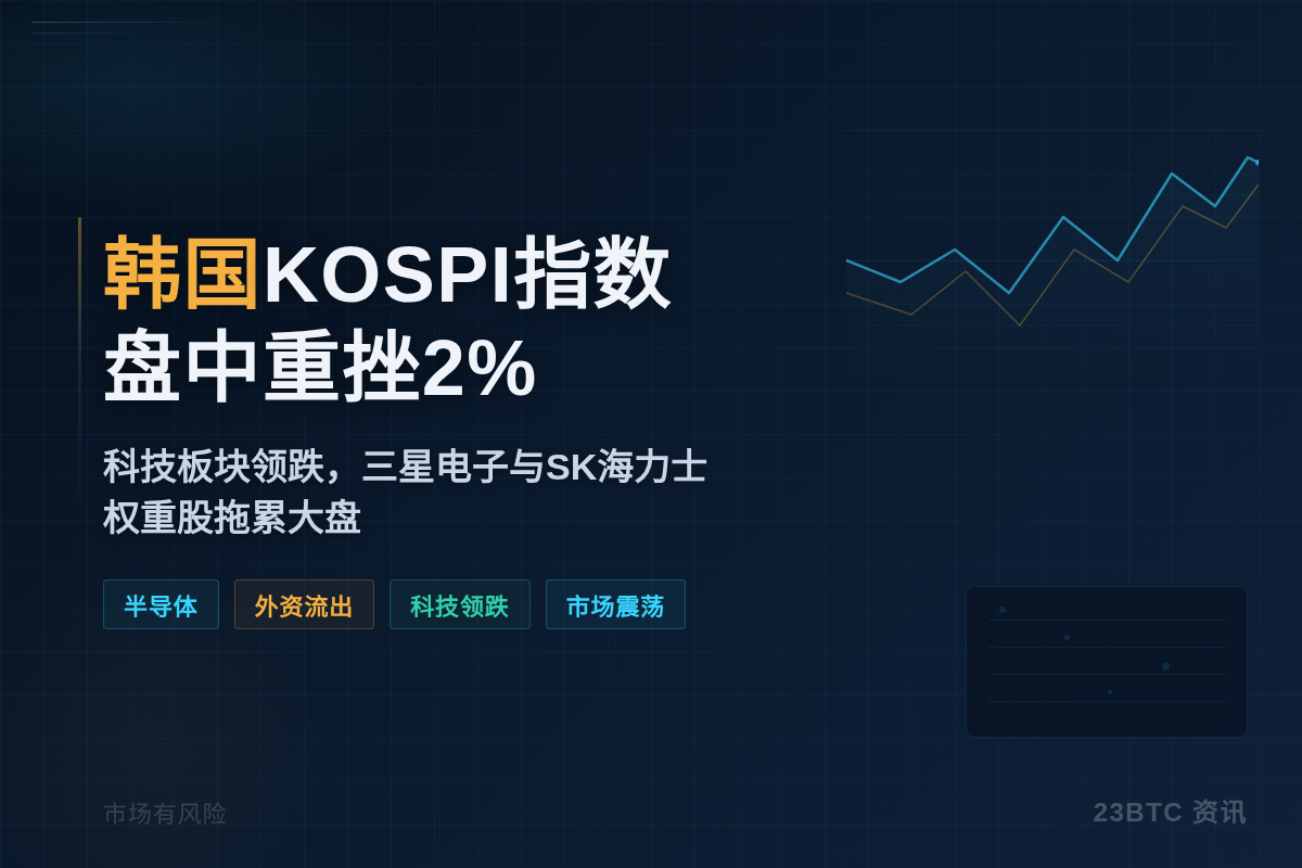 韩国KOSPI指数盘中重挫2%