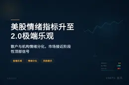 美股情绪指标升至2.0极端乐观