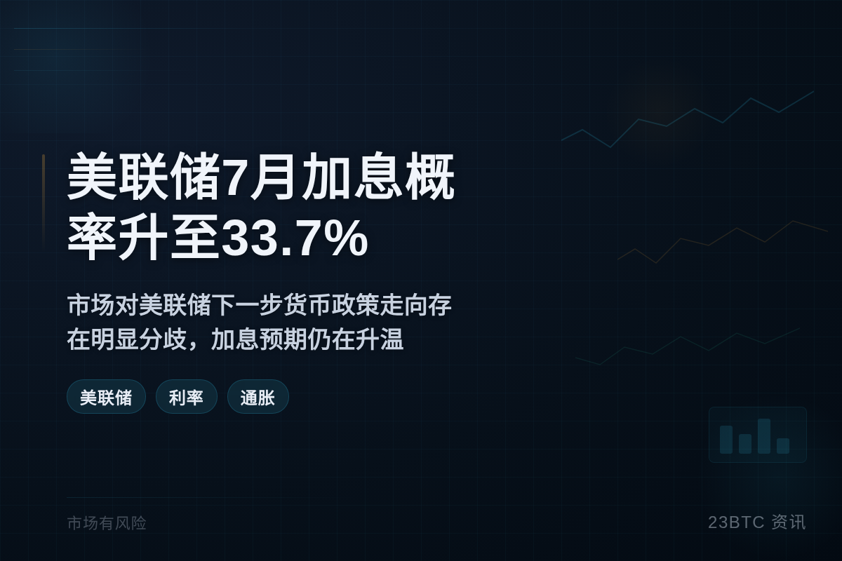 美联储7月加息概率升至33.7%插图1 美联储7月加息概率升至33.7%