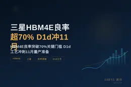 三星HBM4E良率超70%D1d冲11月