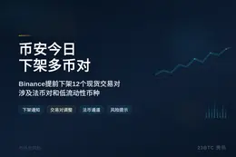 币安今日下架多币对