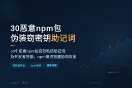 30恶意npm包伪装窃密钥助记词