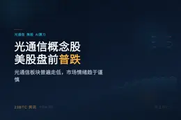 光通信概念股美股盘前普跌