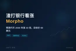 渣打银行看涨 Morpho，预测代币 2030 年涨 33