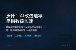 沃什：AI改进速率呈指数级加速