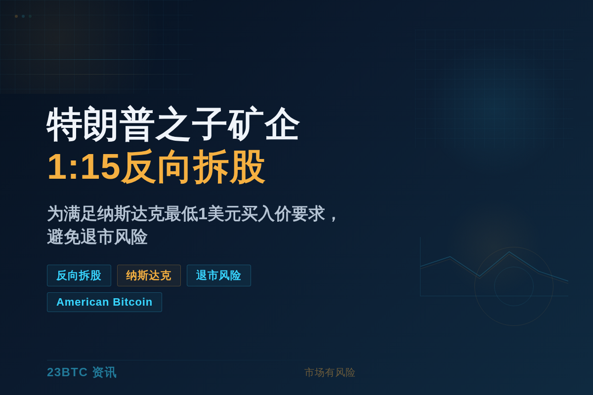 特朗普之子矿企下周1:15反向拆股