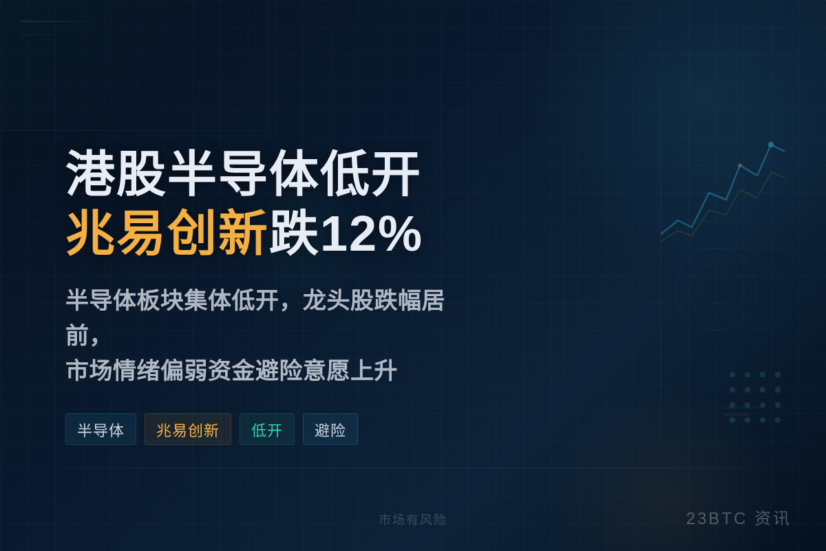 港股半导体低开 兆易创新跌12%插图1 港股半导体低开 兆易创新跌12%
