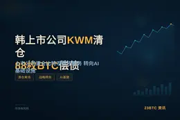 韩上市公司KWM清仓88枚BTC偿债