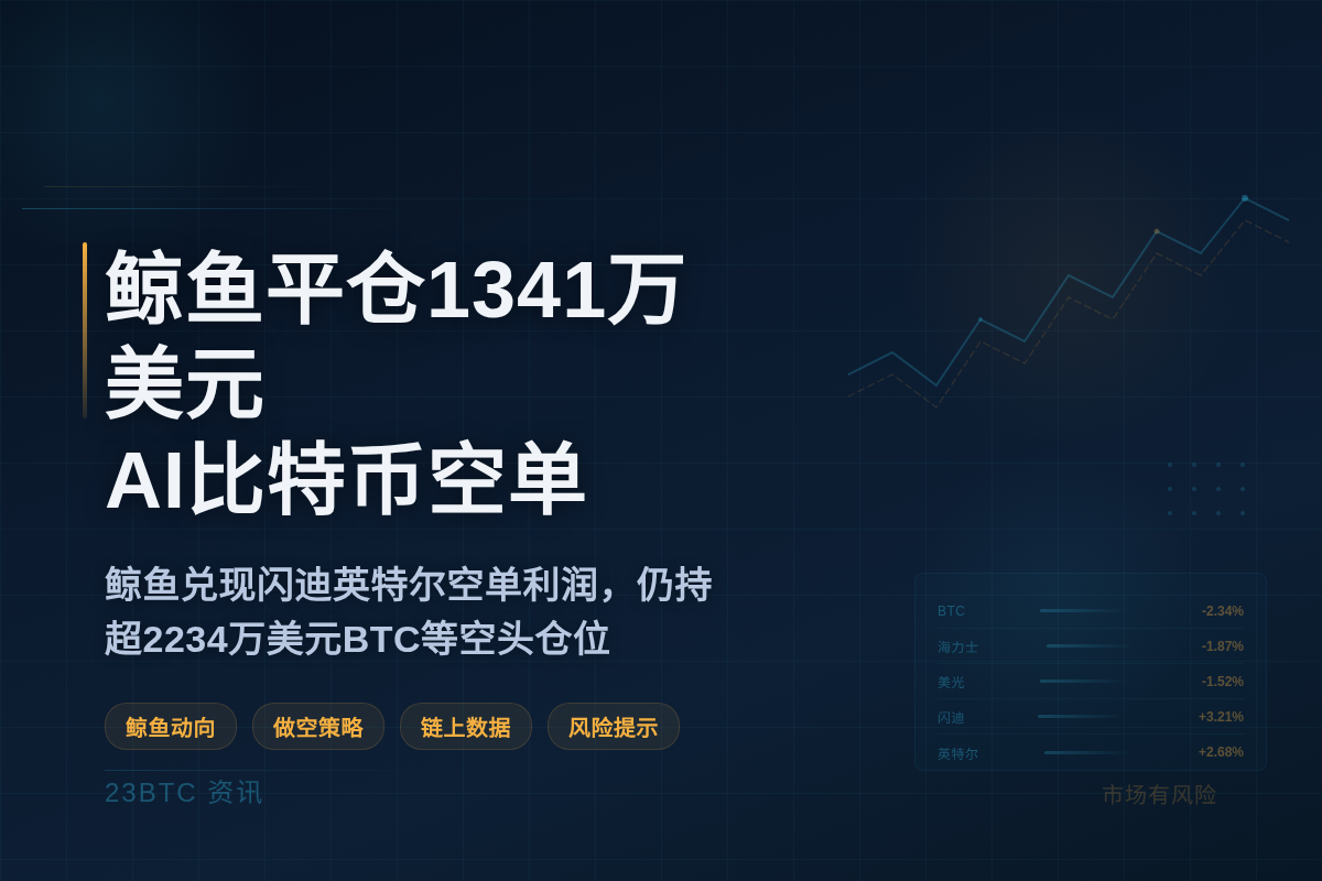 鲸鱼平仓1341万美元AI比特币空单插图1 鲸鱼平仓1341万美元AI比特币空单