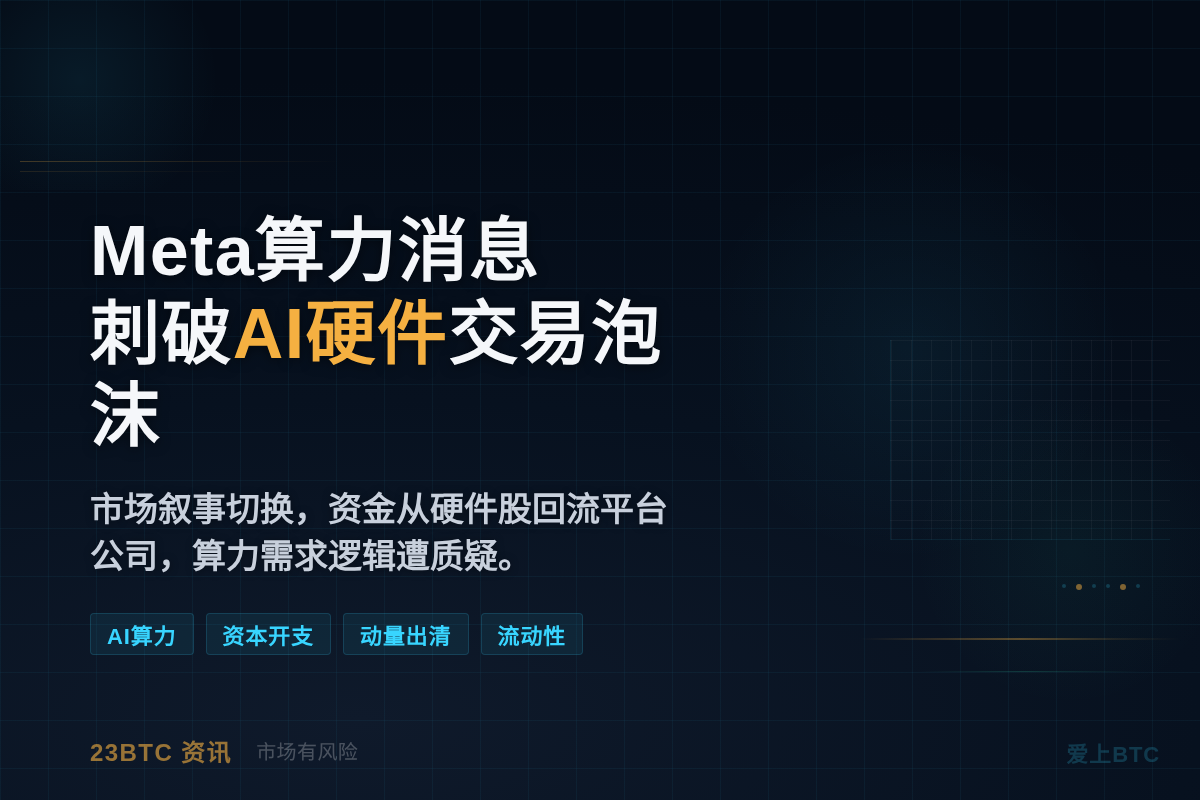 Meta算力消息刺破AI硬件交易泡沫