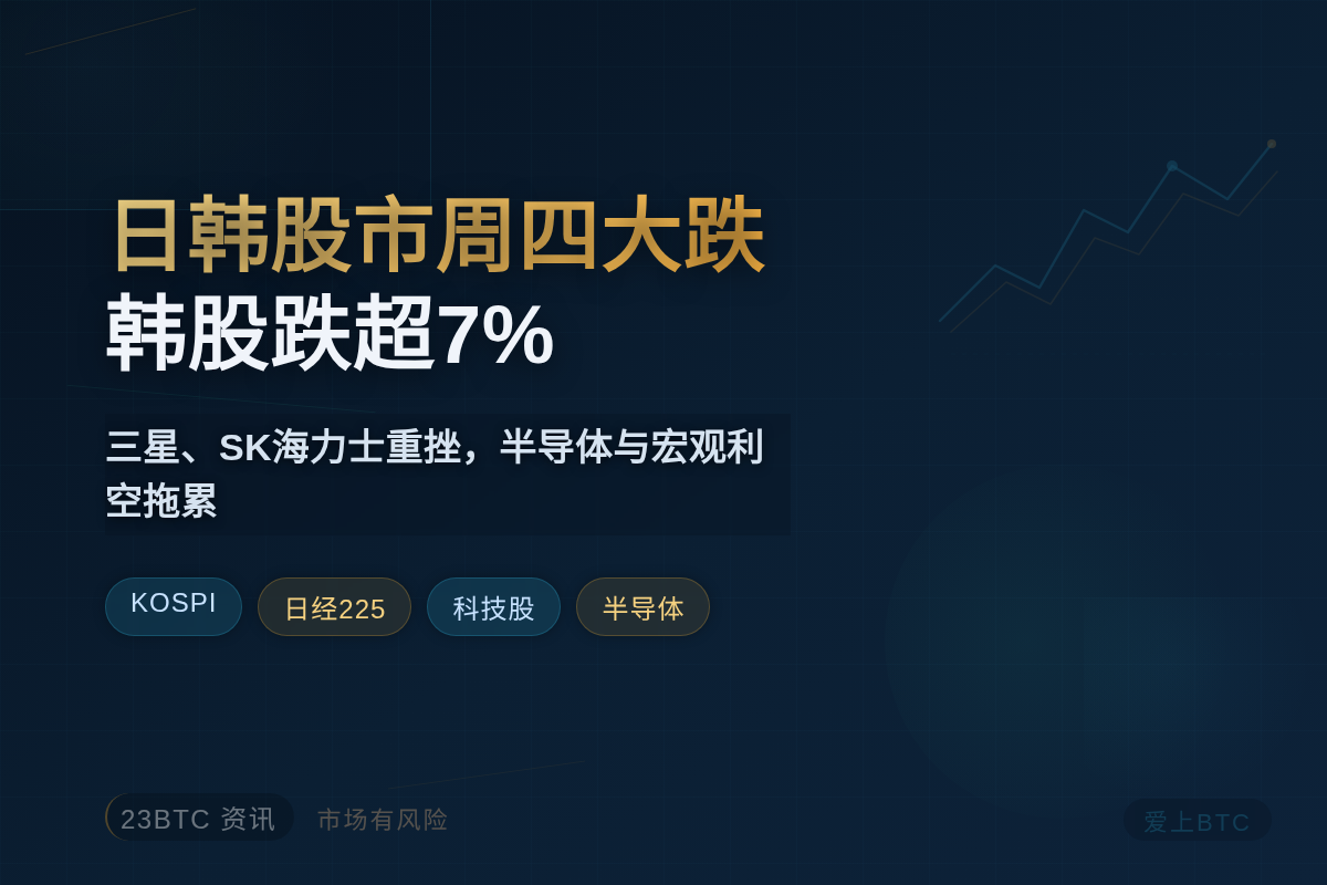 日韩股市周四大跌,韩股跌超7%插图1 日韩股市周四大跌,韩股跌超7%
