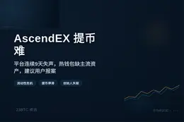 AscendEX提币难，建议报案