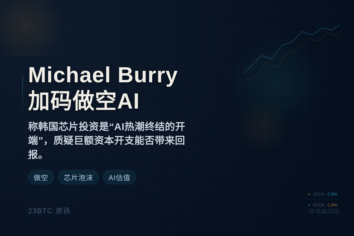Michael Burry加码做空AI，称韩国芯片投资是终结