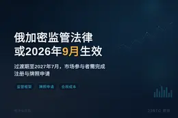 俄加密货币监管法律或2026年9月生效