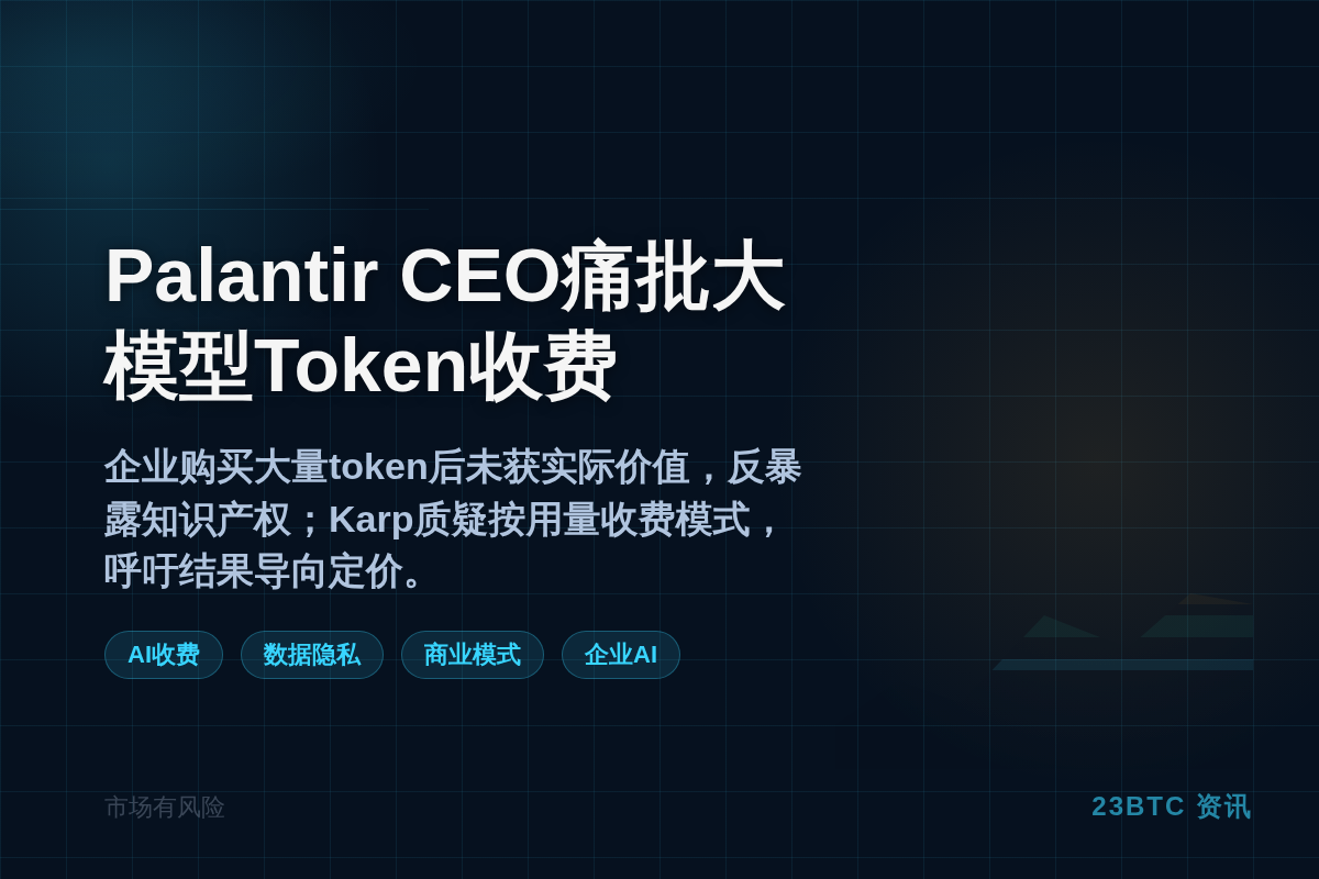 Palantir CEO痛批大模型Token收费插图1 Palantir CEO痛批大模型Token收费