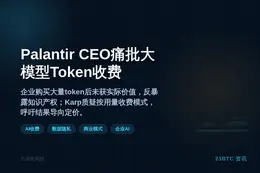 Palantir CEO痛批大模型Token收费