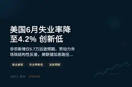 美国6月失业率降至4.2%创新低