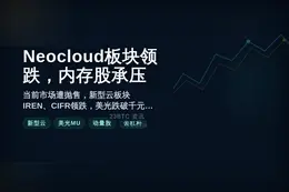 分析师：Neocloud板块领跌，内存股承压