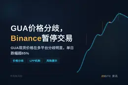GUA价格分歧，Binance暂停交易
