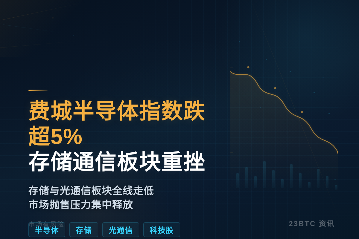 费城半导体指数跌超5%,存储通信板块重挫插图1 费城半导体指数跌超5%,存储通信板块重挫