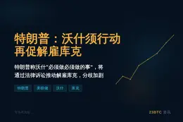 特朗普：沃什须行动，再促解雇库克