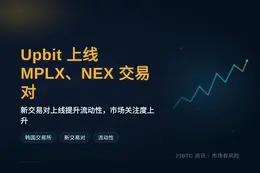 Upbit上线MPLX、NEX交易对
