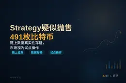 Strategy疑似抛售491枚比特币