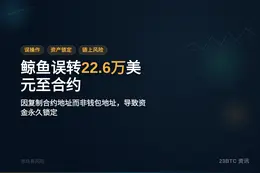 鲸鱼误转22.6万美元至合约