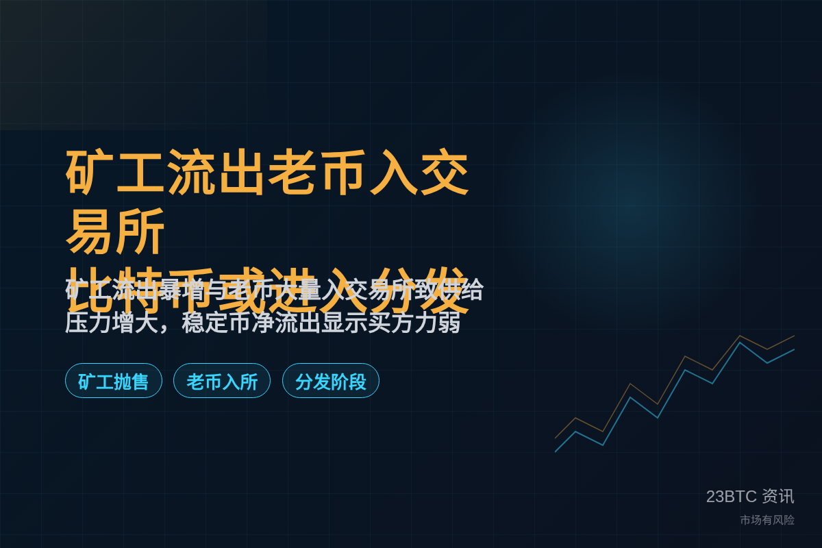 矿工流出+老币入CEX,比特币或进入分发插图1 矿工流出+老币入CEX,比特币或进入分发