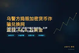 乌警方捣毁加密货币诈骗兑换网 查获44.8万美金