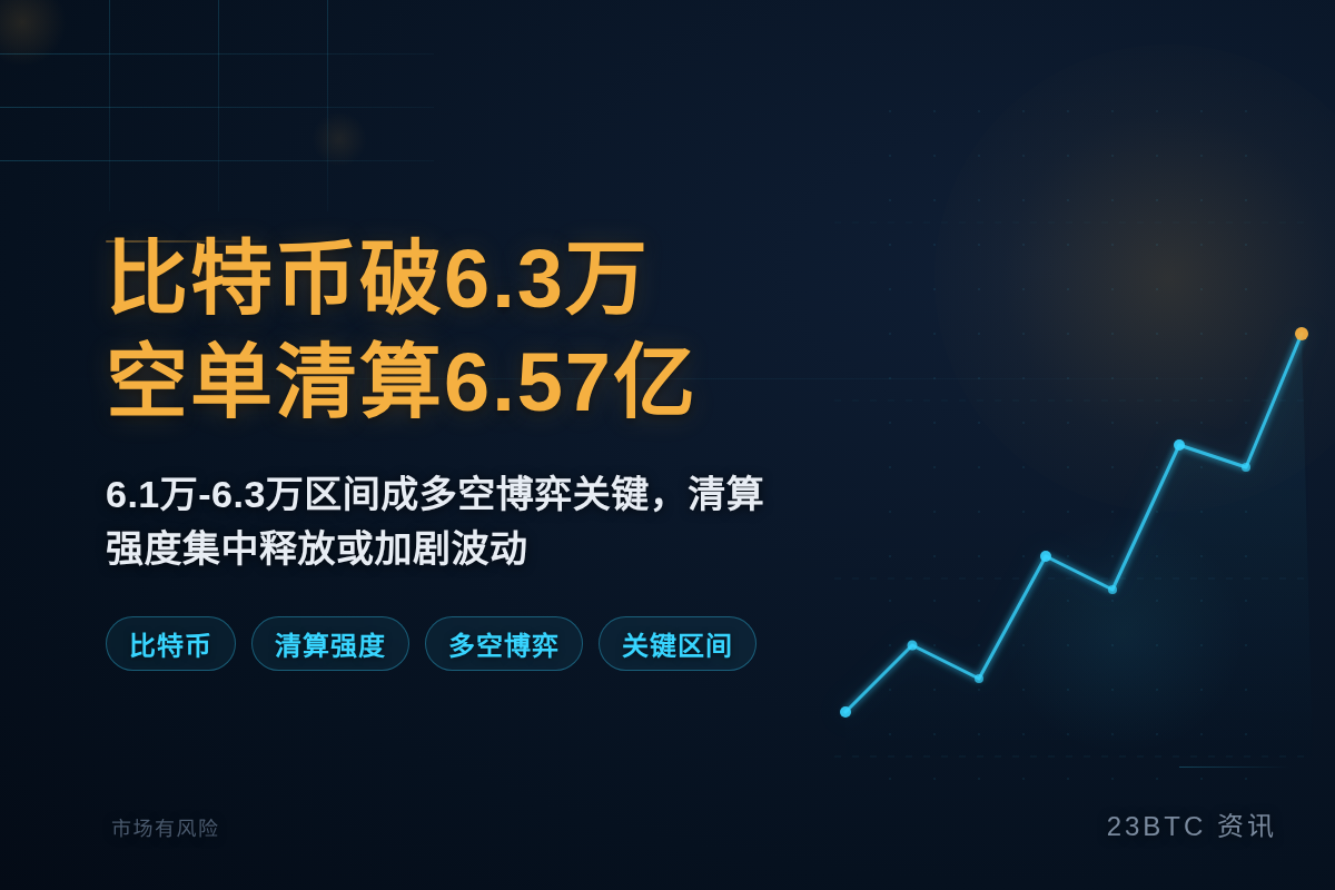 比特币破6.3万 空单清算6.57亿插图1 比特币破6.3万 空单清算6.57亿