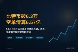 比特币破6.3万 空单清算6.57亿
